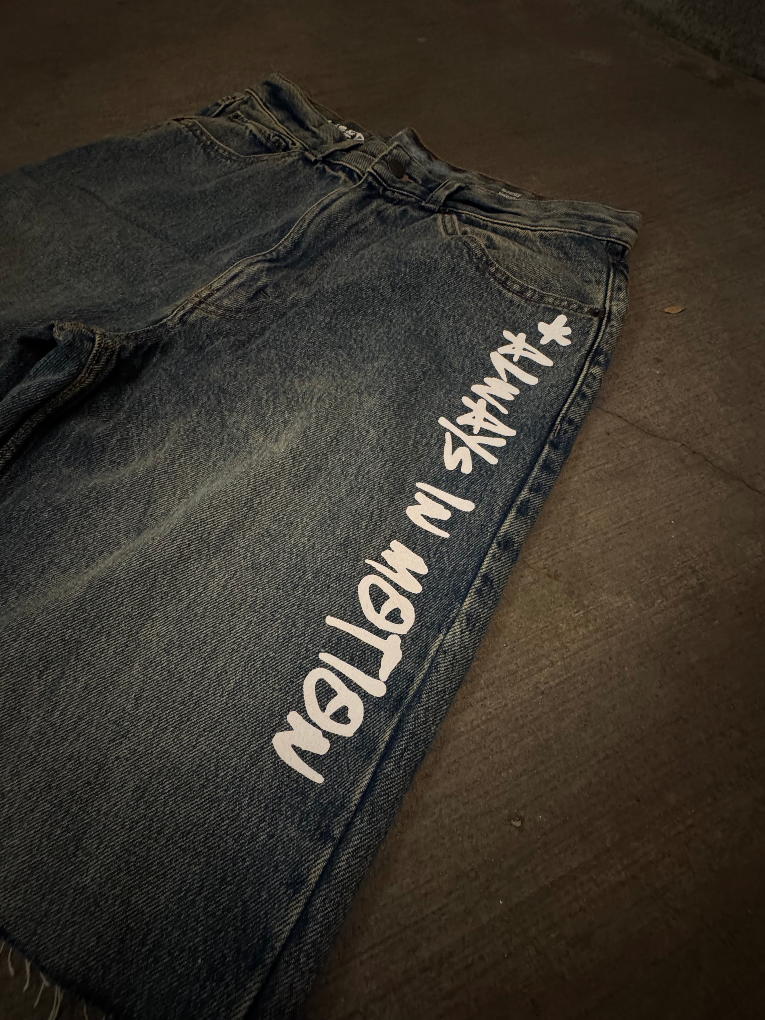 *ALWAYS DENIM BAGGY SHORTS